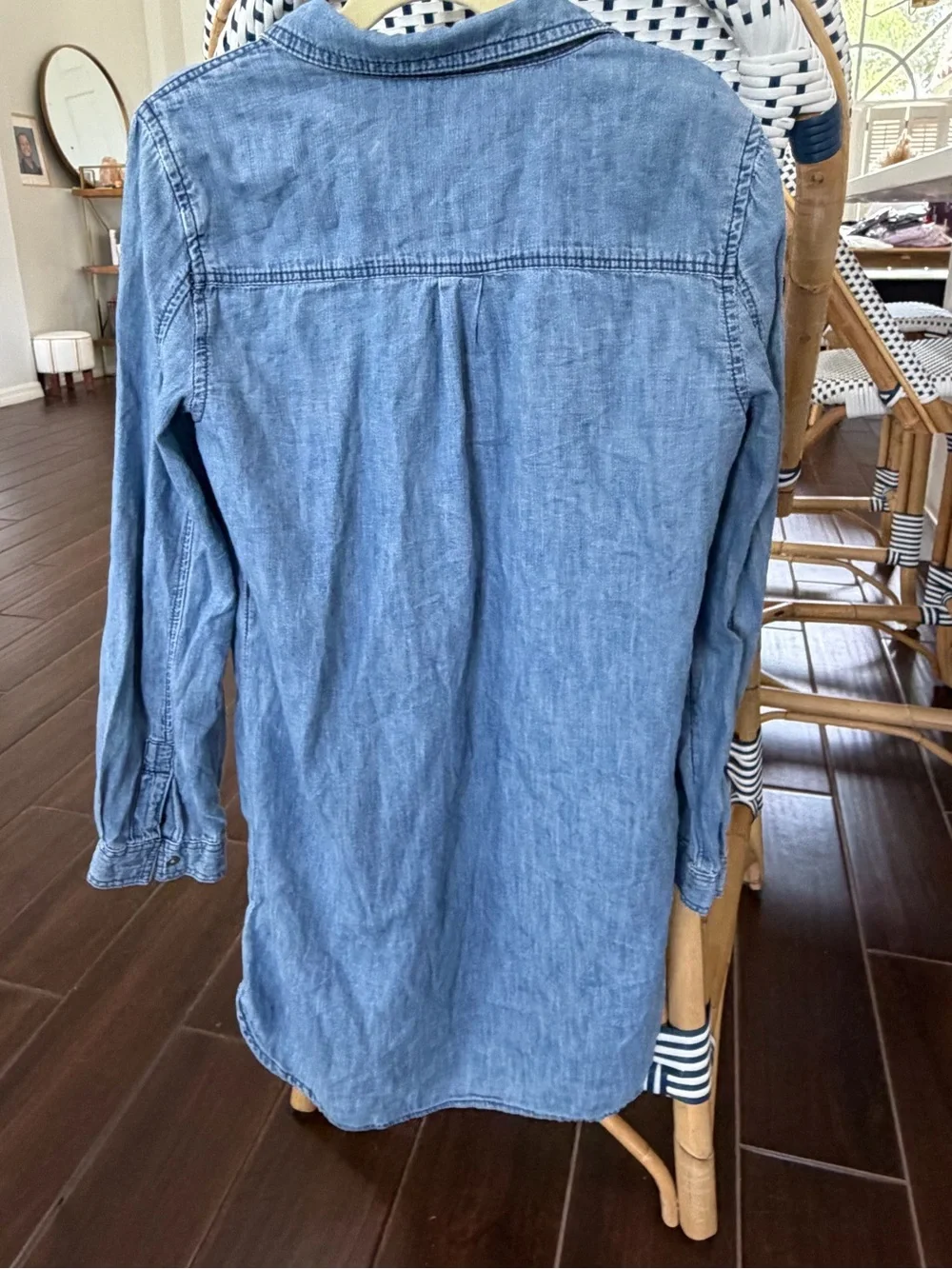 Gap Kids Girls Blue Denim Long Sleeve Shirt Dress Size XL (12/13) Button Up